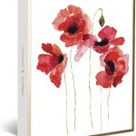 Graphique Watercolor Flowers Greeting Cards | 20 Pack | All Occasion Blank Note Cards with Envelopes | 4 Assorted Floral Designs with Gold Foil Borders | Boxed Set for Personalized Notes | 4.25" x 6"